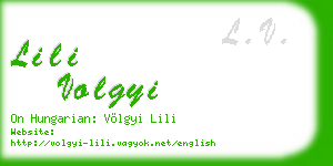 lili volgyi business card